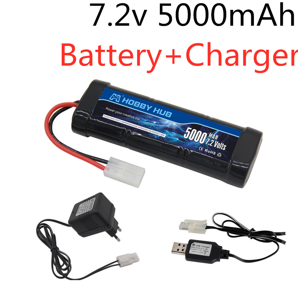 Rc Hobby Hub - Pacote de bateria ni-mh 7.2v 5000mah