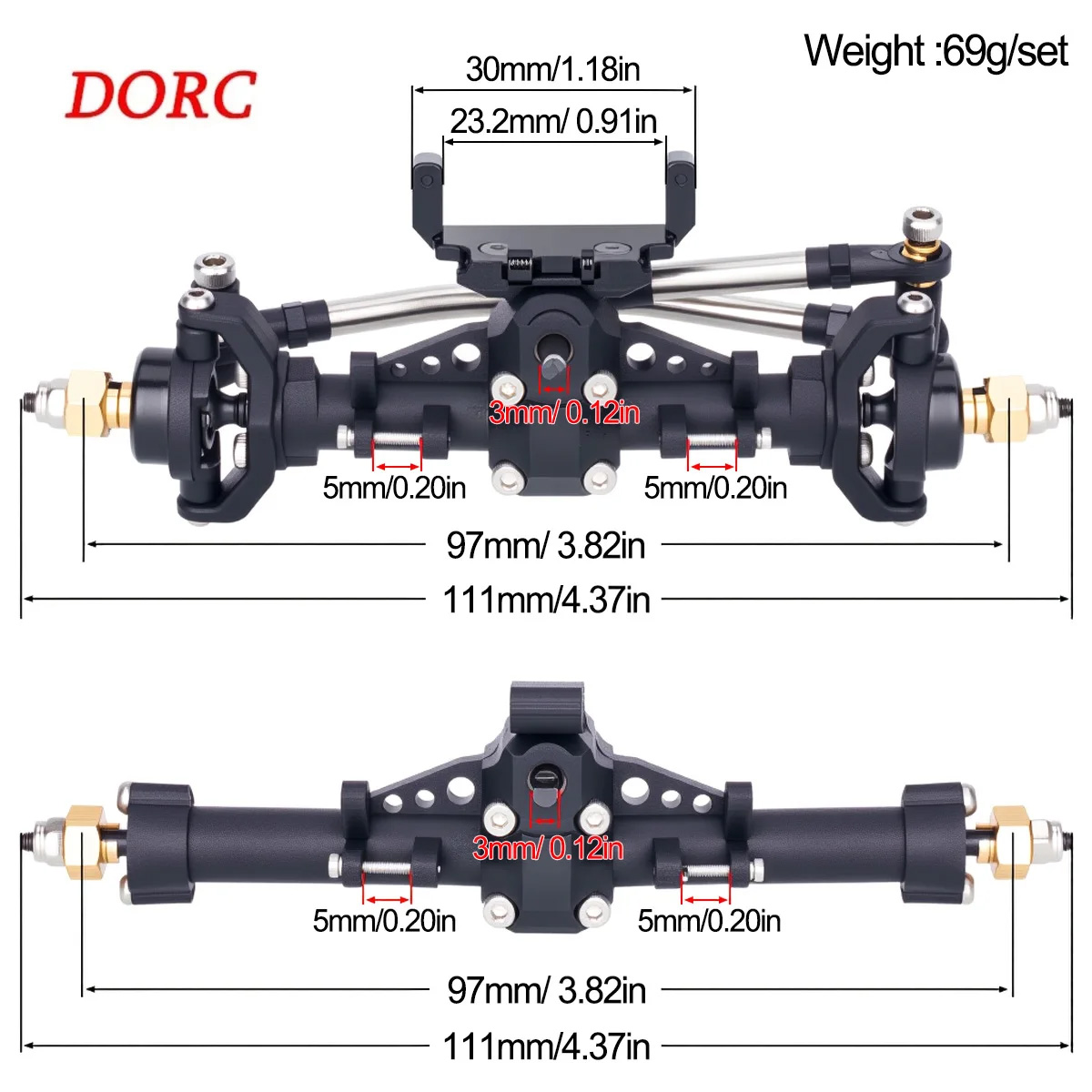 1 conjunto de eixos de plástic - Rc Hobby Crawler avaliação e preço